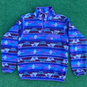 Patagonia purple print fleece